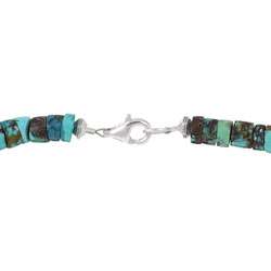 Charming Life Mens Sterling Silver Turquoise and Lapis Necklace 