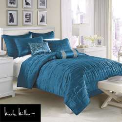 Nicole Miller City Square Peacock King size Coverlet  