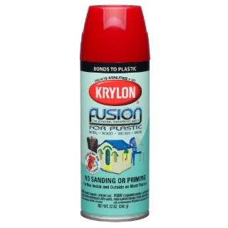 Krylon K02328000 Fusion For Plastic Aerosol Spray Paint, 12 Ounce, Red 