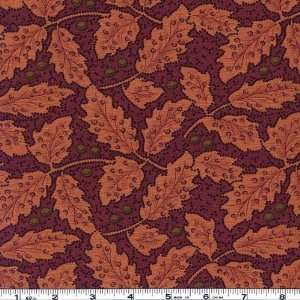   Leaves Maroon Fabric By The Yard jo_morton Arts, Crafts & Sewing