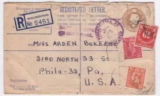   Rhosllanerchrugog 1950 Registered Uprated Cover With Postage Due