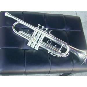   Barks & Open Silver Bb Trumpet (ABS Case) Musical Instruments