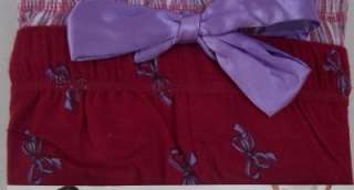 Jockey Sleepwear 2 PJ Pants Set Red, Purple and Pink Plaid Womens 