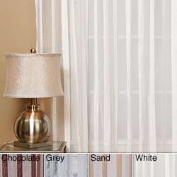 Sheer Faux Silk Herringbone 95 long Curtain Panel Pair  