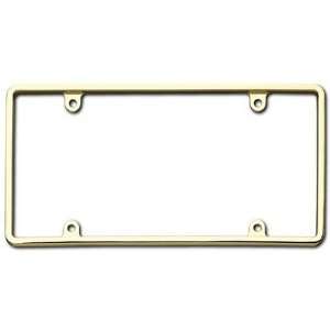  Cruiser Accessories 21360 Slim Rim, Brass Metal License Plate Frame 