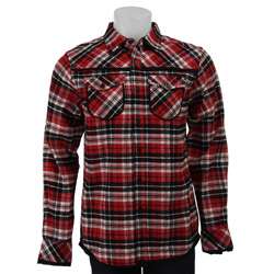 MO7 Mens Red Flannel Button up Shirt  