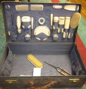 Antique Manicure Set w/ Suitcase  