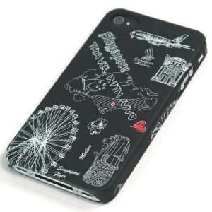 Travel Series Plastic Case / Cover / Skin / Shell for Apple iPhone 4 