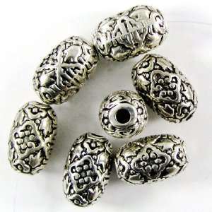  10 22mm silver plated CCB spacer barrel beads