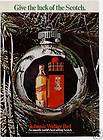 1969 johnnie walker red christmas ornament print ad 