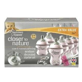 Tommee Tippee Closer to Nature Decorated Bottle Starter Set   Girl