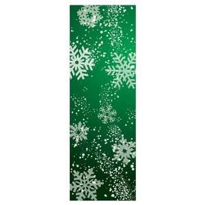  Street Banner   Green Snowflakes