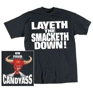 The Rock LAYETH SMACKETH DOWN WWE Authentic T shirt  