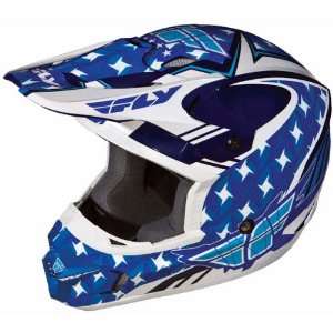  Fly Racing Kinetic Flash Blue/White Helmet   Size  XL 