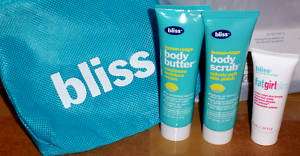 BLISS lemon+sage body scrub &butter 30 ml travel kit  