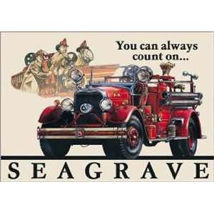   Automotive Miscellaneous Tin Sign Seagrave Fire Engine