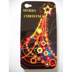  Star Christmas Tree Designed Hard Case (Black) for iPhone 