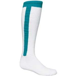  H5 Baseball Stirrup Socks WHITE/TEAL INTERMEDIATE MEDIUM 