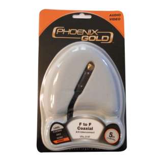 Pheonix Gold F to F Coaxial A/V COAX Cable 5ft 5foot  