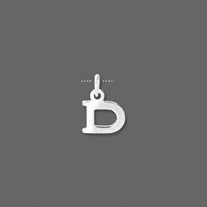 Small Sterling Silver Capital Letter D Charm~Alphabet  
