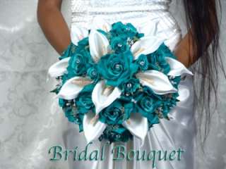 BEAUTIFUL Bouquet Wedding Bouquets Silk Bridal Bridesmaid Flowers Love 