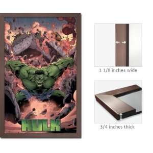   Framed The Incredible Hulk Comic Poster Smash Fr6258