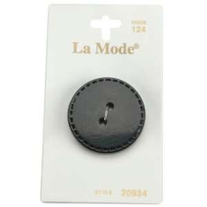  La Mode Black 1 1/4 Inch 32mm Buttons