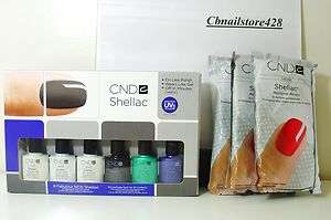   Shellac Gel Color Kit   6 Brand New Color + FREE 30ct CND Remover Wrap