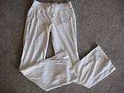 Bebe PH8 Velour Sequin Pants White Sz L $69 NWT