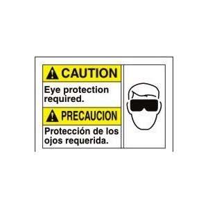 ENGLISH/SPANISH (MEX CAUTION EYE PROTECTION REQUIRED (W/GRAPHIC) 10X14 