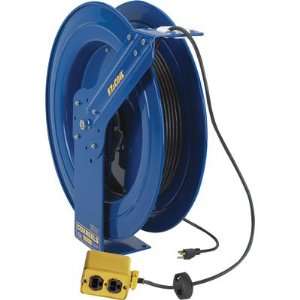   Power Cord Reel with Quad Receptacle   100 Ft., Model# EZ PC24 0012 B