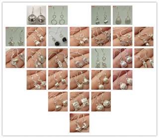   sterling sliver earrings hook pendant dangle charm DIY making jewelry