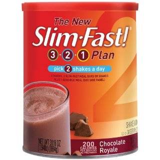 Slim Fast 3 2 1 Plan, High Protein Shake Mix, Creamy Chocolate, 12 