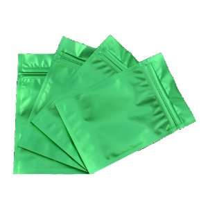  100 (3.5x4.25) Green Zip Lock Bag Pouches 
