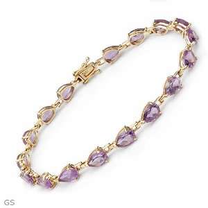  CleverEves 10.07.Ctw Amethyst Gold Bracelet CleverEve 