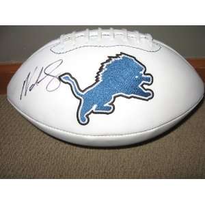   Suh signed autographed Detroit Lions logo football