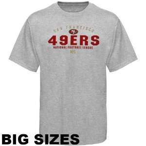  San Francisco 49ers Ash Heather Logo Football Big Sizes T 