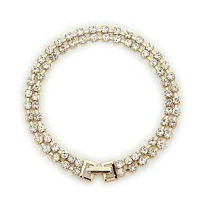  Crystal Classic Double Tennis Bracelet Jewelry