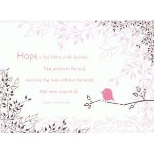 Greeting Card Blank Inside Hope Is the Thing with Features That 