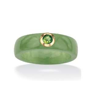   Lux 10k Gold Green Jade And Peridot Ring Size 9 Lux Jewelers Jewelry