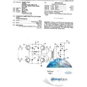  NEW Patent CD for CONSTANT CURRENT HIGH VOLTAGE POWER 