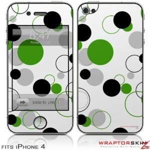 iPhone 4 Skin   Lots of Dots Green on White (DOES NOT fit newer iPhone 