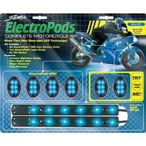  Motorcycle LED Lighting   Sport Bike ElectroPod Kit   BLUE 