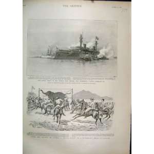   1897 Battleship Kaiser Friedrich Gymkhana Crete Troops