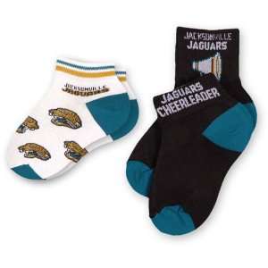  For Bare Feet Jacksonville Jaguars Girls Socks (2 Pack 