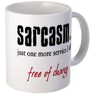  Sarcasm with Service Funny Mug by  Kitchen 