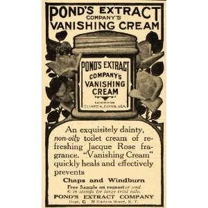 1910 Ad Ponds Extract Vanishing Cream Chaps Windburn   Original Print 