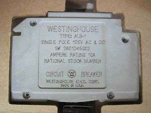 New Westinghouse Breaker ALB 1 125V 10A 2601D45G02 1 P  