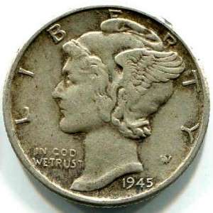   EF MERCURY/WINGED LIBERTY SILVER DIME ★★★ 90% SILVER COIN  