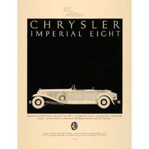 1931 Ad Chrysler Imperial Eight Phaeton Le Baron Car   Original Print 